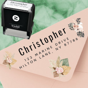 Custom Chic Return Address Modern Typography Name  Self-inking Stamp