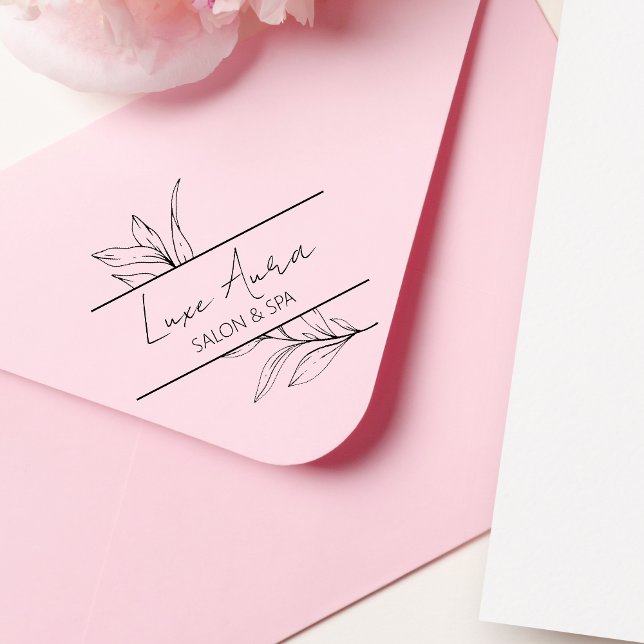 Custom Chic Salon Spa Business  Rubber Stamp (Creator Uploaded)