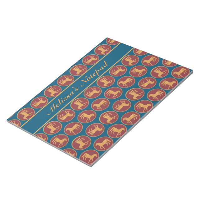 Custom Chic Year of the Horse Notepad or Jotter (Angled)