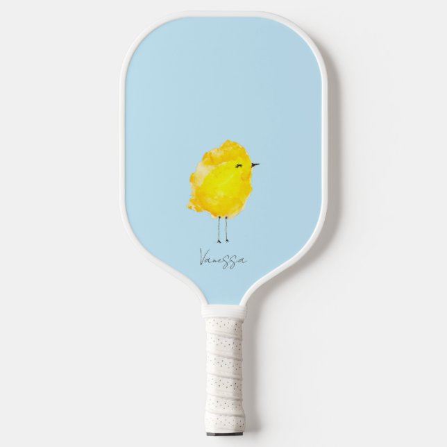 Custom Chick Chicken yellow stylish chic sweet Pickleball Paddle (Front)