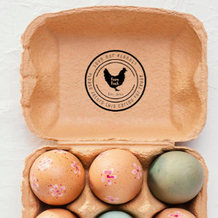 Custom Chicken Egg Carton Return Stamp