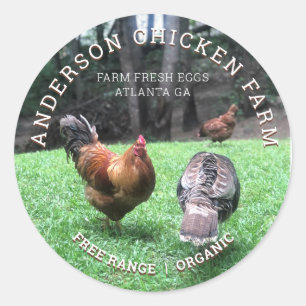 Custom Chicken Farm Egg Stickers