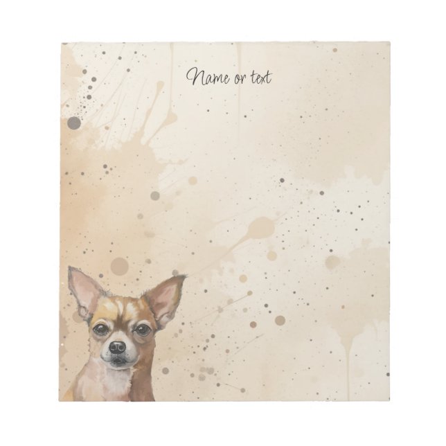 Custom  Chihuahua Pet Dog Animal Notepad (Front)
