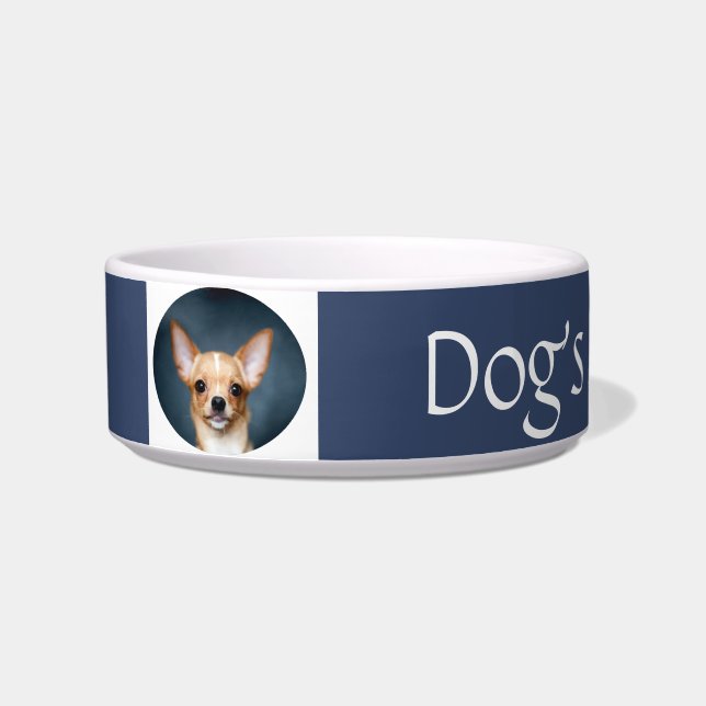 Custom Chihuahua Pet Dog Bowl (Left)