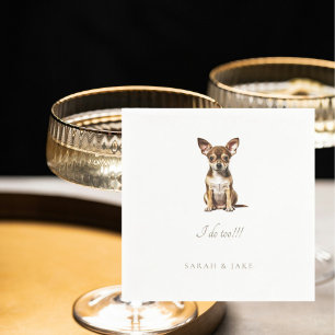 Custom Chihuahua Pet Wedding Napkins
