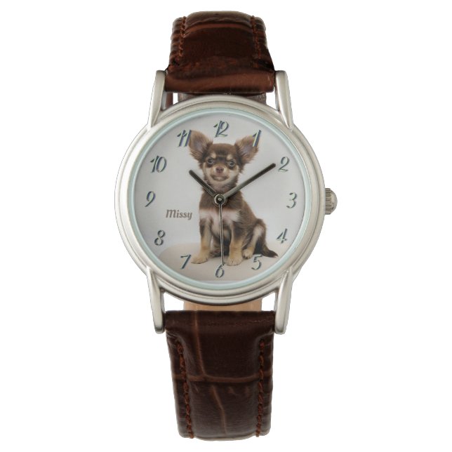 Custom Chihuahua Watch (add a name) 326 By Zazz_it (Front)