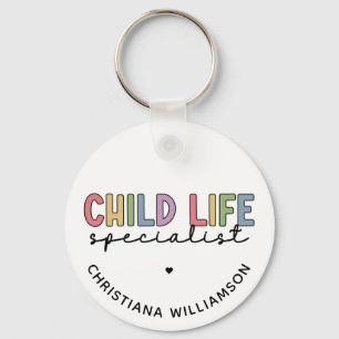 Custom Child Life Specialist CCLS Gift Key Ring