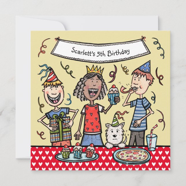 Custom Children's Birthday Party Invitation (Front)