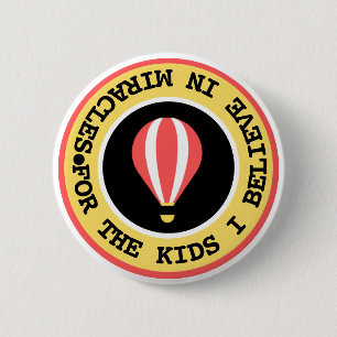 Custom Children's Miracle Network Name Red Yellow 6 Cm Round Badge