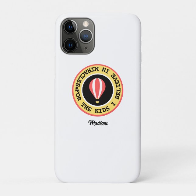 Custom Children's Miracle Network Name Red Yellow Case-Mate iPhone Case (Back)