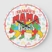 Custom Childs NAME Mama Bear Autism Awareness Mum