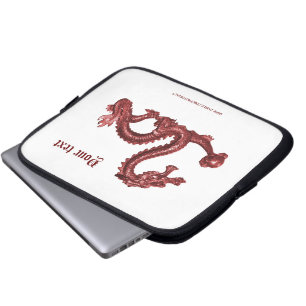 Custom Chinese Dragon Name Fantasy Design Laptop Sleeve