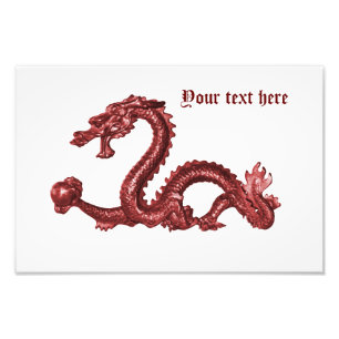 Custom Chinese Dragon Name Fantasy Design Photo Print