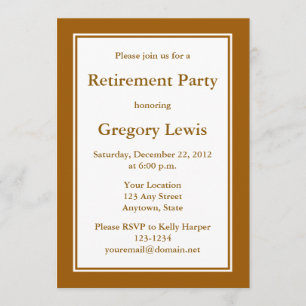 Custom Chocolate Brown Invitation