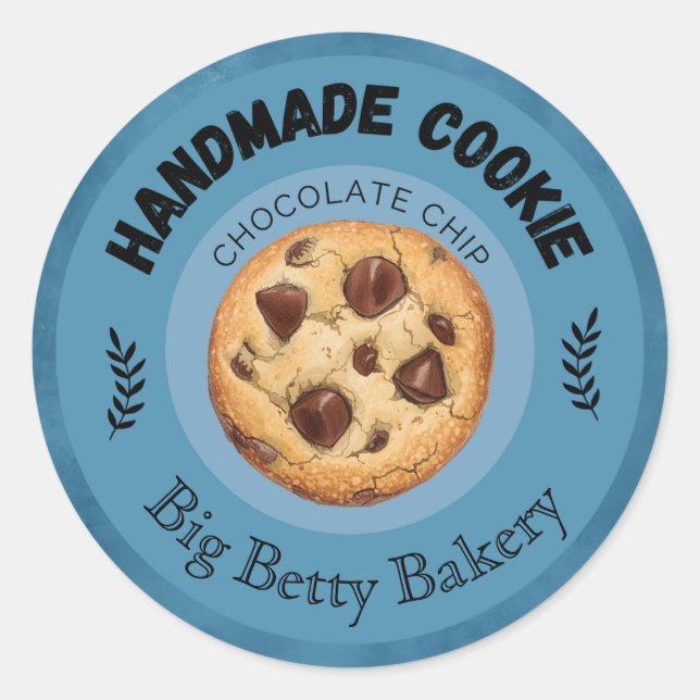 Custom Chocolate Chip Cookie Labels Personalised  (Front)