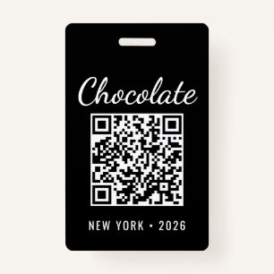 Custom Chocolate Festival QR Code Exibitor ID ID Badge