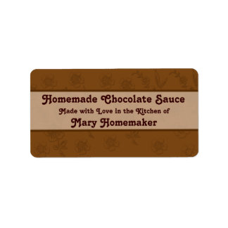 Custom Chocolate Sauce or Fudge Sauce Labels