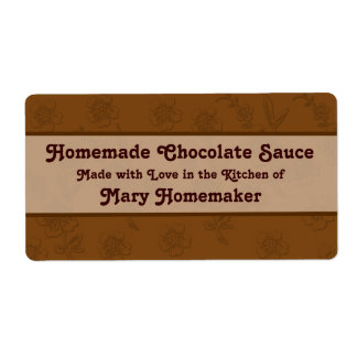 Custom Chocolate Sauce or Fudge Sauce Labels