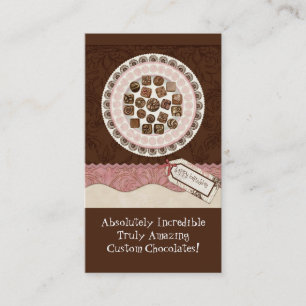 Custom Chocolate Sweet Shoppe Business Cards