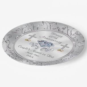 Custom Christian 60th Anniversary Paper Plates