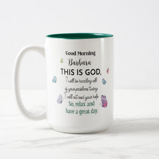 Custom Christian, Bible Study Gift, Inspirational  Two-Tone Coffee Mug