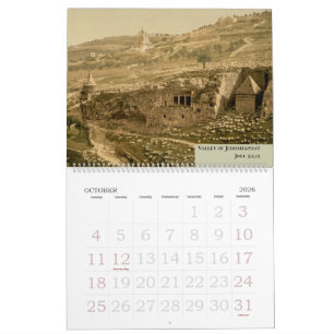 Custom Christian Bible Vintage Photo Church Family Calendar