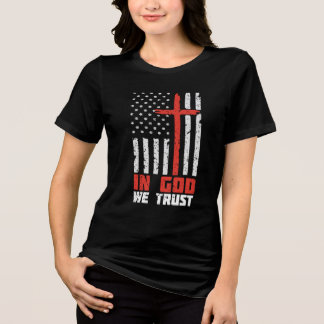 Custom Christian Christianity Jesus Faith Tri-Blend Shirt