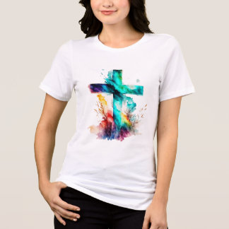 Custom Christian Christianity Jesus Faith Tri-Blend Shirt