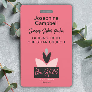Custom Christian Church Staff Volunteer Event Name ID Badge
