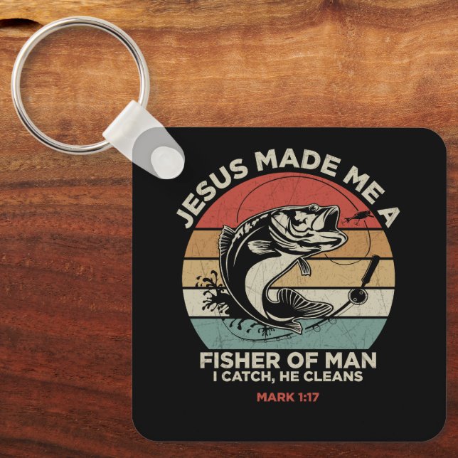 Custom Christian Fisher of Men Key Ring (Front)
