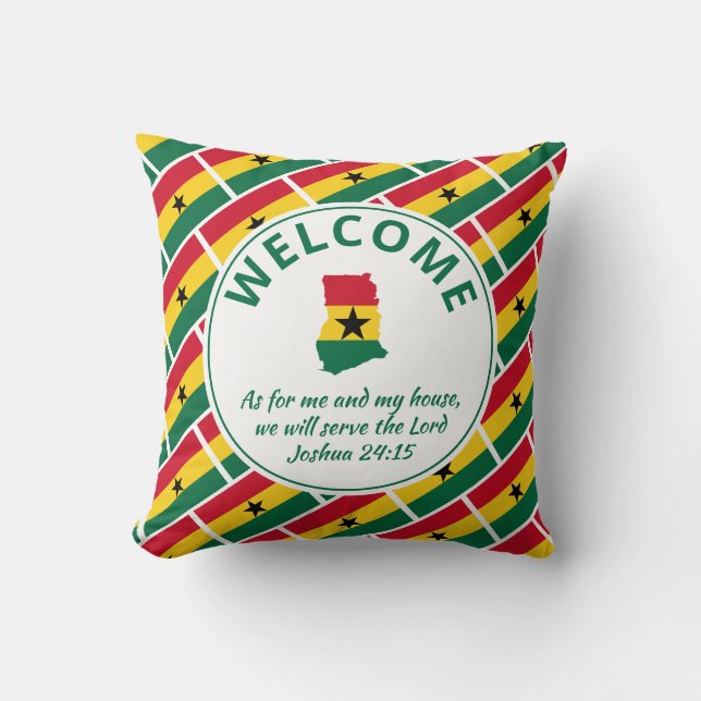 Custom Christian GHANA Welcome Cushion (Front)
