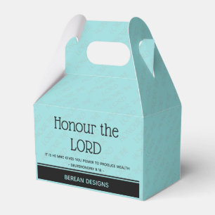 Custom Christian HONOR THE LORD Add Your Name Favour Box