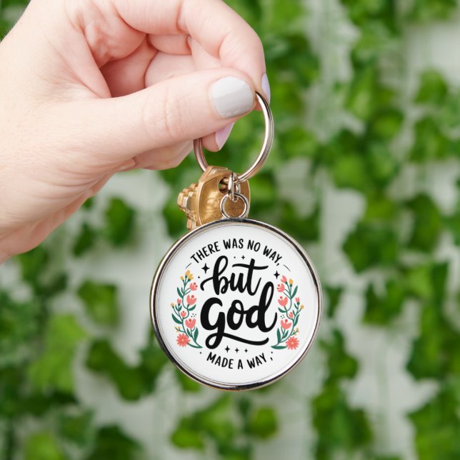 Custom Christian No Way But God Key Ring (Hand)