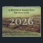 Custom Christian Pastor Vintage Holy Land Photo Calendar<br><div class="desc">Vintage Holy Land Bible Scenes with New Testament Scripture. Perfect gift to show your Pastor appreciation and give thanks. Step back in time each month with this beautifully designed family calendar featuring rare vintage photographs of the Holy Land, captured in the 1800s. Each month showcases a different historic scene—ancient streets,...</div>