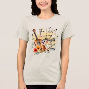 Custom Christian The Lord is My Strength Tri-Blend Shirt