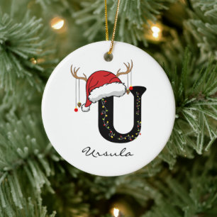 Custom Christmas Alphabet Ornament for Coworkers