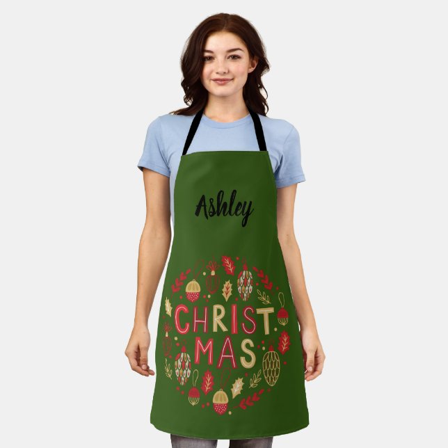 Custom. Christmas. Apron (Worn)