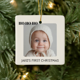 Custom Christmas Baby Photo & Name Ornament