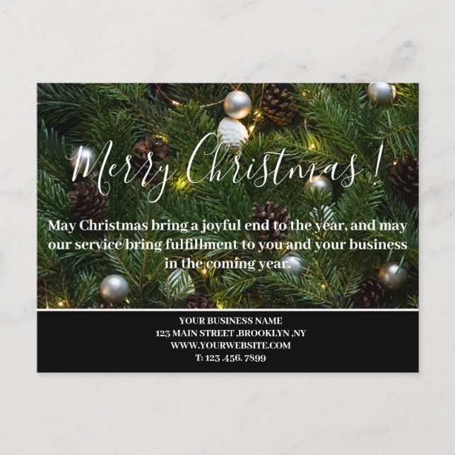 Custom Christmas Business Holiday Postcard (Front)