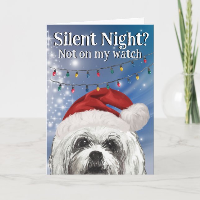 Custom Christmas card from your Maltese Terrier (Front)