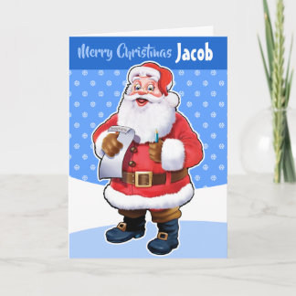 Custom Christmas card "Merry Christmas your name"