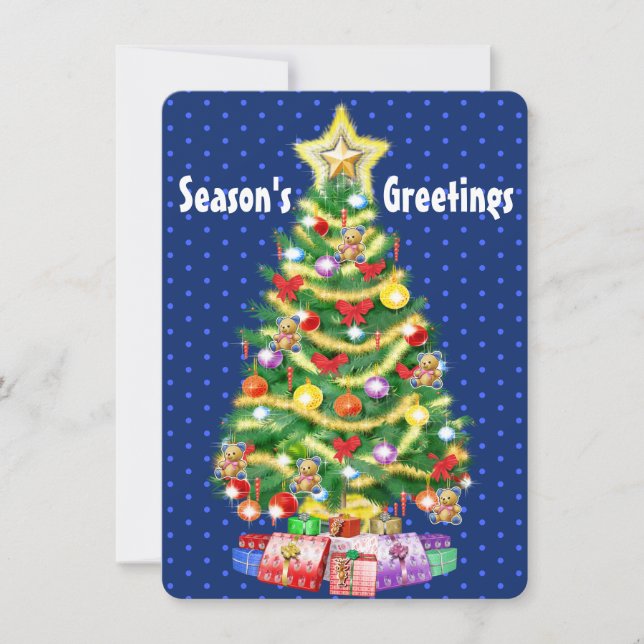 Custom Christmas card tree and decorations. (Front)
