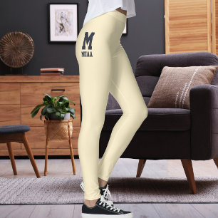 Custom Christmas Champagne Gold Midnight Charcoal Leggings