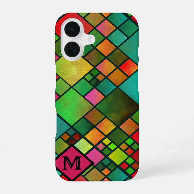 Custom Christmas Chequered Pattern Phone Case (Back)