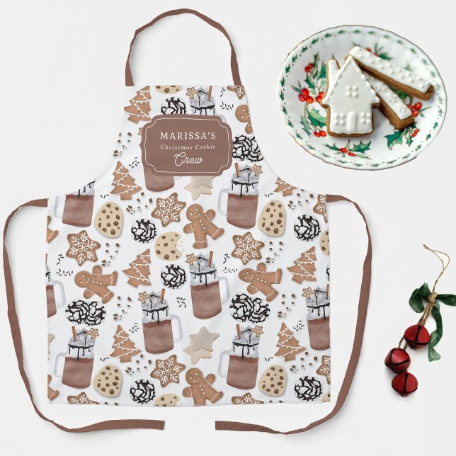 Custom Christmas Cookie Baking Crew Personalized Apron (Custom Christmas Cookie Baking Crew Personalized Apron)