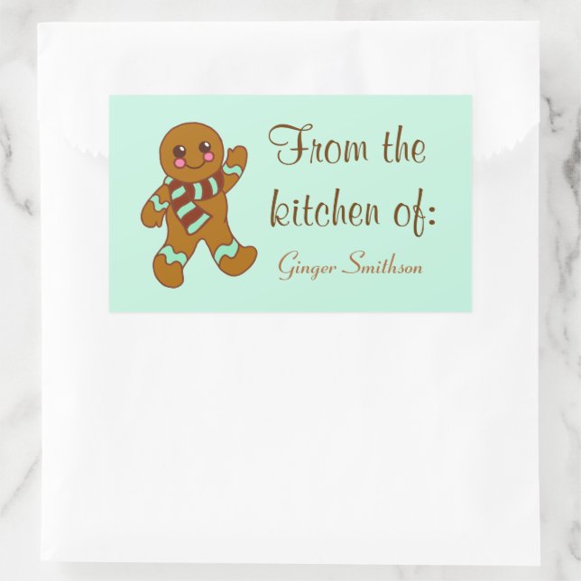 Custom Christmas Cookies Kitchen Gift Stickers (Bag)