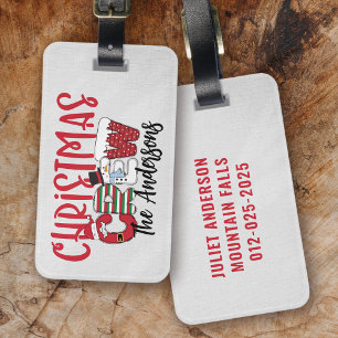 Custom Christmas Crew Family Luggage Tag