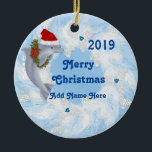 CUSTOM Christmas Dolphin Ornament Gift 2018<br><div class="desc">Christmas Ornament  with Dolphins as your theme... beautiful and elegant 2019
Florida,  Islands ,  California,  Carolinas,  Virginia</div>