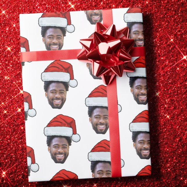Custom Christmas Face Gift Wrap Family Photo Santa (Creator Uploaded)