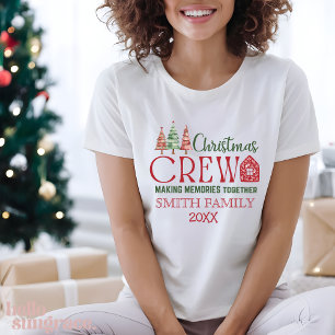 Custom Christmas Family Crew Make Memories  Tri-Blend Shirt